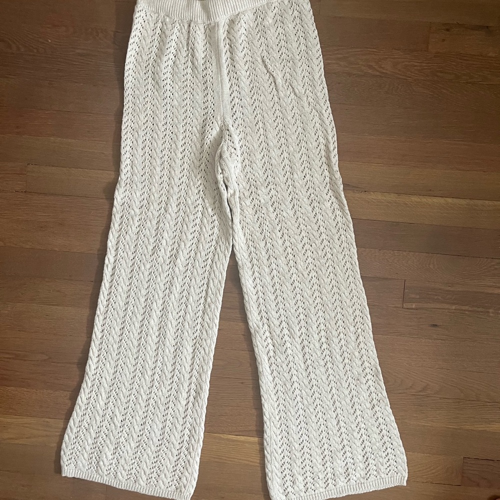 Lulu's Cream Knit Pants - Picture 3 of 4